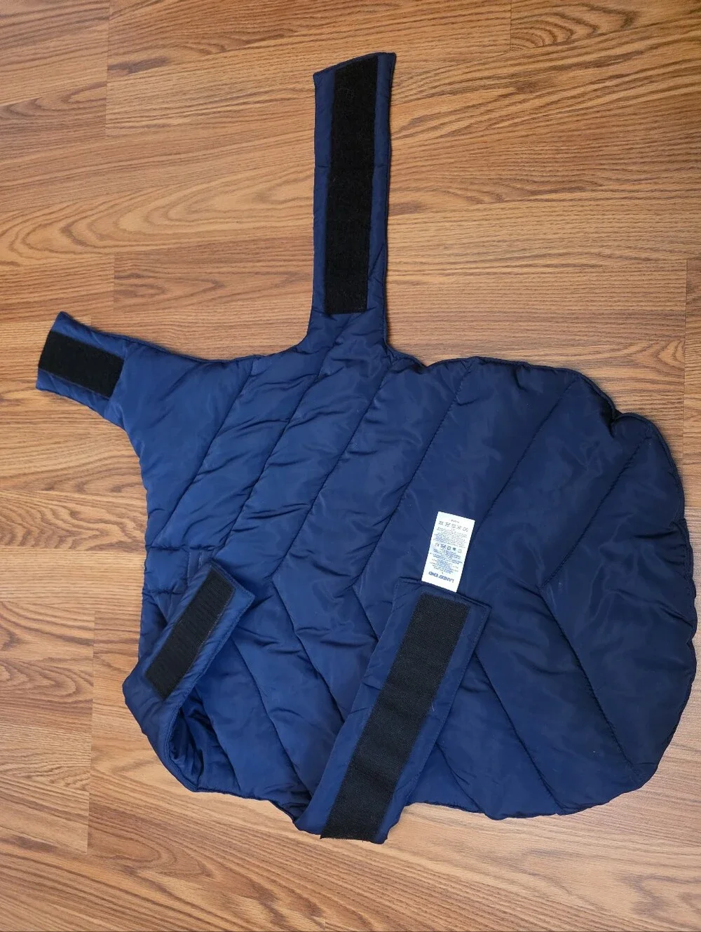 Lands' End Navy Blue Dog Puffer Jacket Vest Lightweight  Size Large
